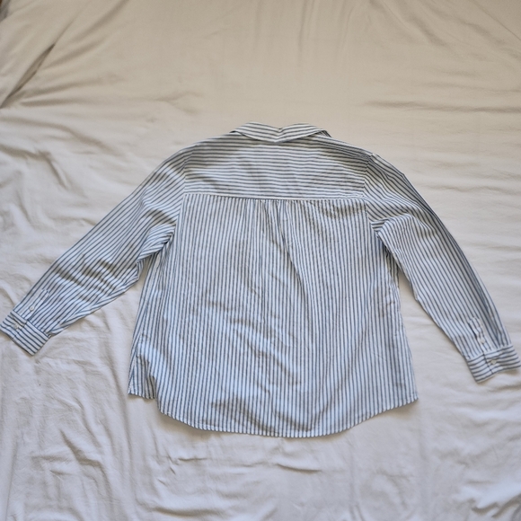 Maternity Ingrid & Isabel Long Sleeve White and Blue Shirt Size XXL - Picture 5 of 8